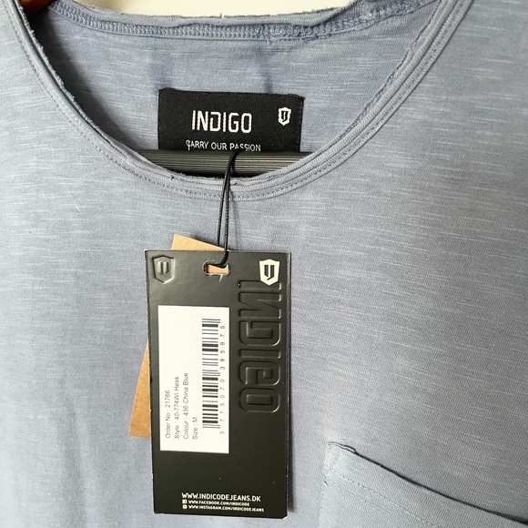 Men’s Ombré Blue and White T-Shirt - Picture 3 of 7